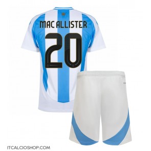 Argentina Alexis Mac Allister #20 Prima Maglia Bambino Copa America 2024 Manica Corta (+ Pantaloni corti)